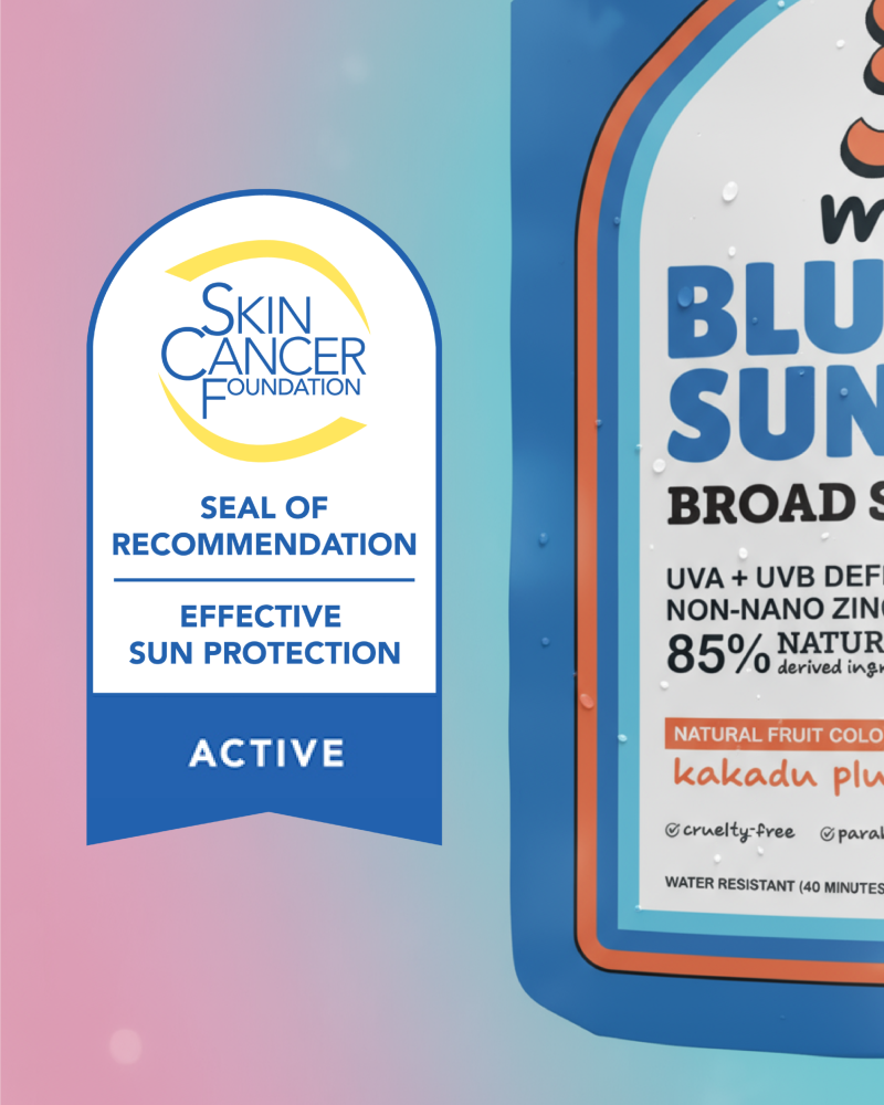 Skin Cancer Foundation sun protection seal on sunscreen